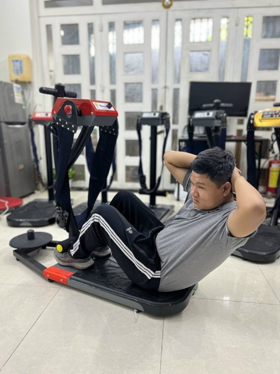 Máy đánh bụng đứng MBHGYM Mx150new ĐỎ XOAY EO GẬP BỤNG