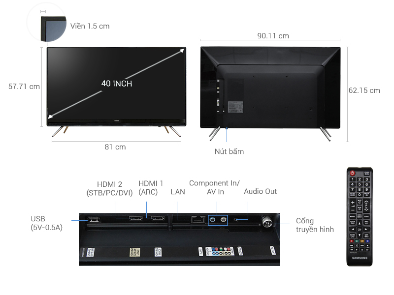 Smart Tivi Samsung 40 inch UA40K5300